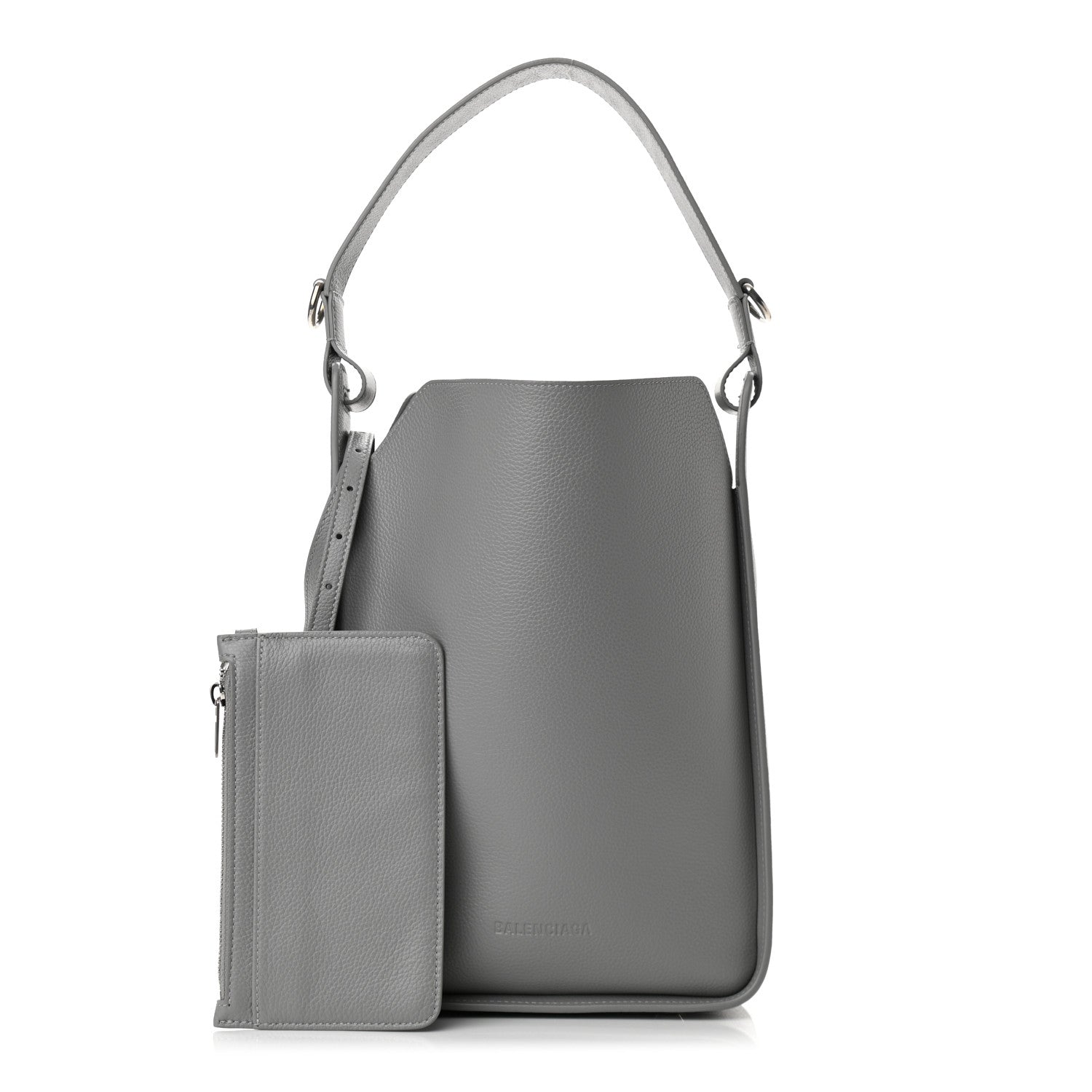Balenciaga Calfskin Logo Embossed Small Tool 2.0 North-South Tote Balenciaga Grey 1 of 11