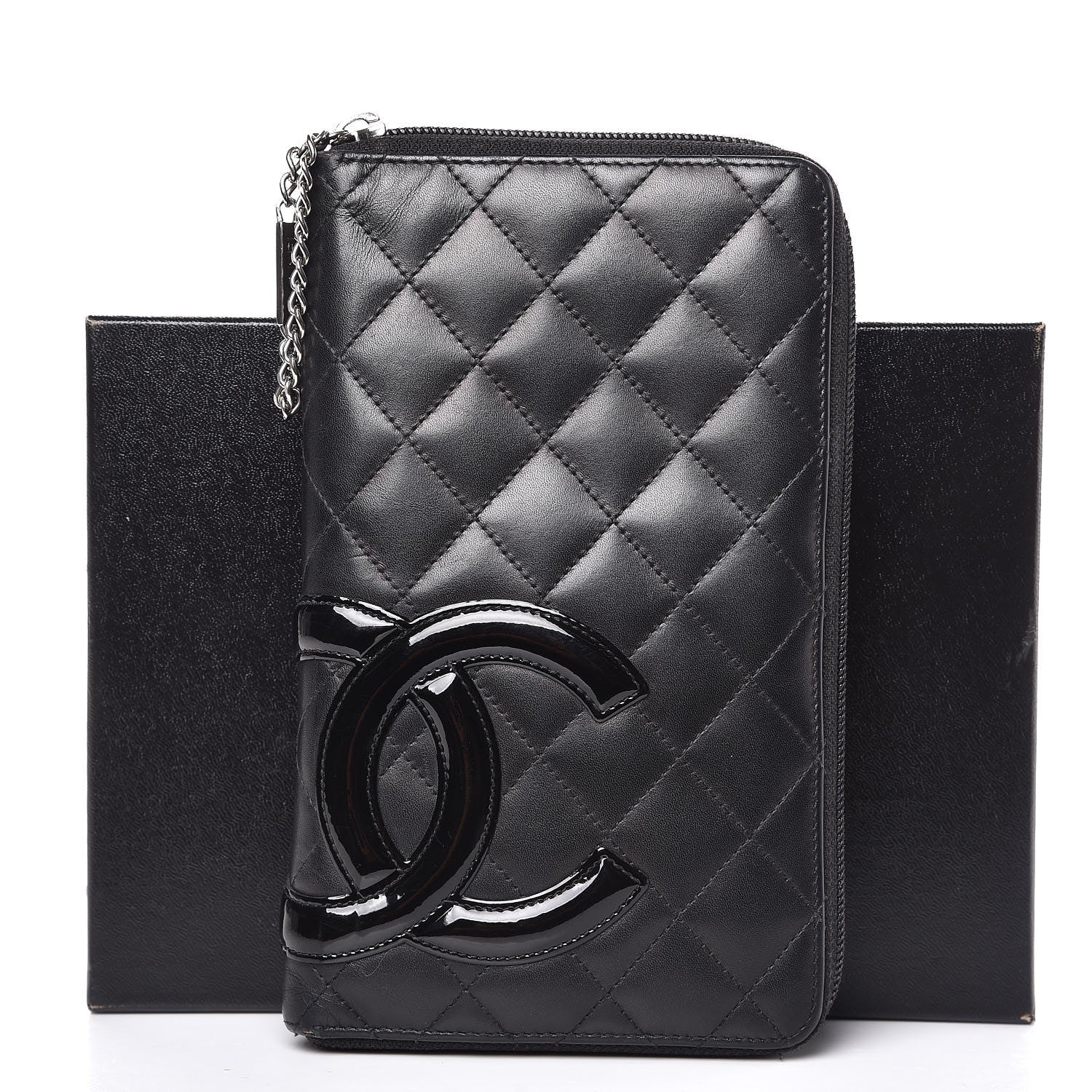 Chanel Calfskin Cambon Zip Around Organizer Wallet Black 16 of 16