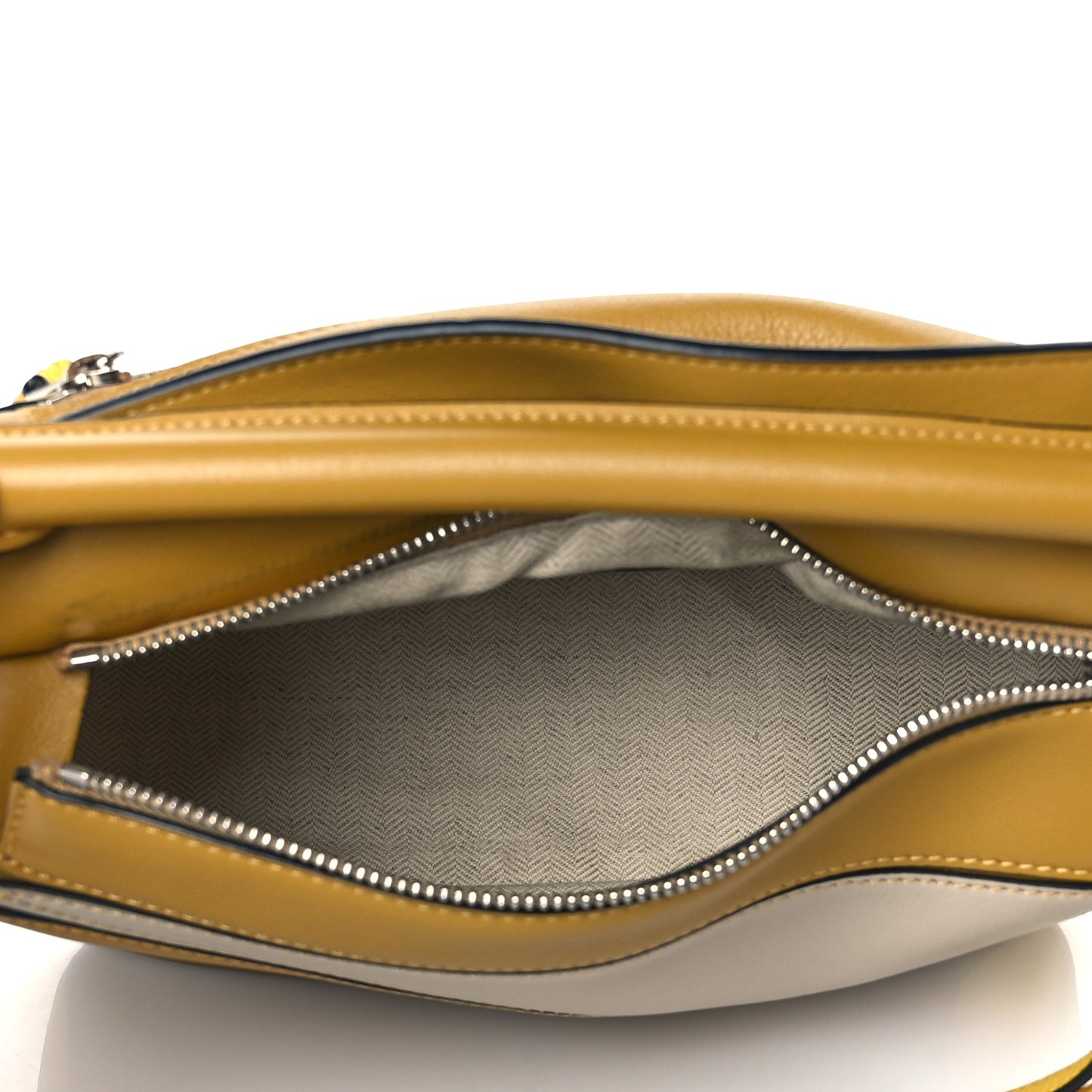 Grained Calfskin Small Puzzle Bag Ocre Yellow