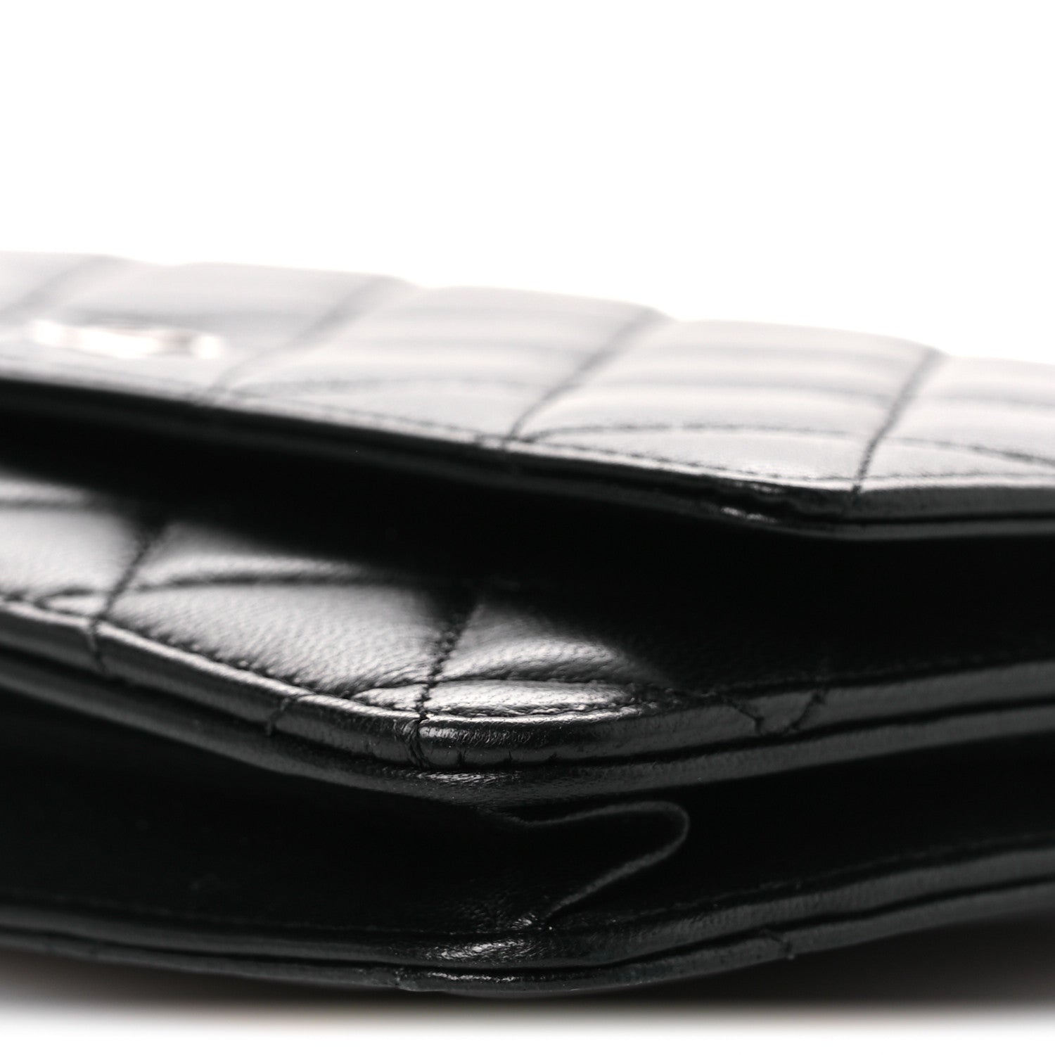 Chanel Lambskin Quilted Wallet On Chain WOC Black 11 of 11