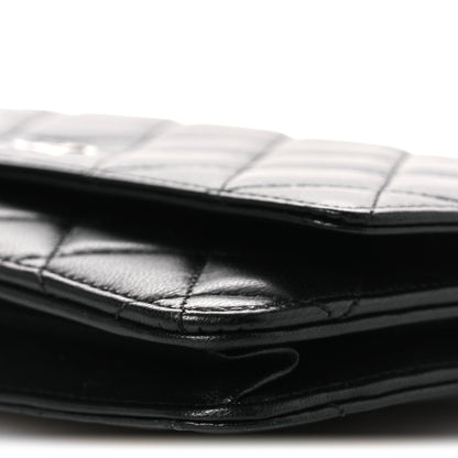 Chanel Lambskin Quilted Wallet On Chain WOC Black 11 of 11