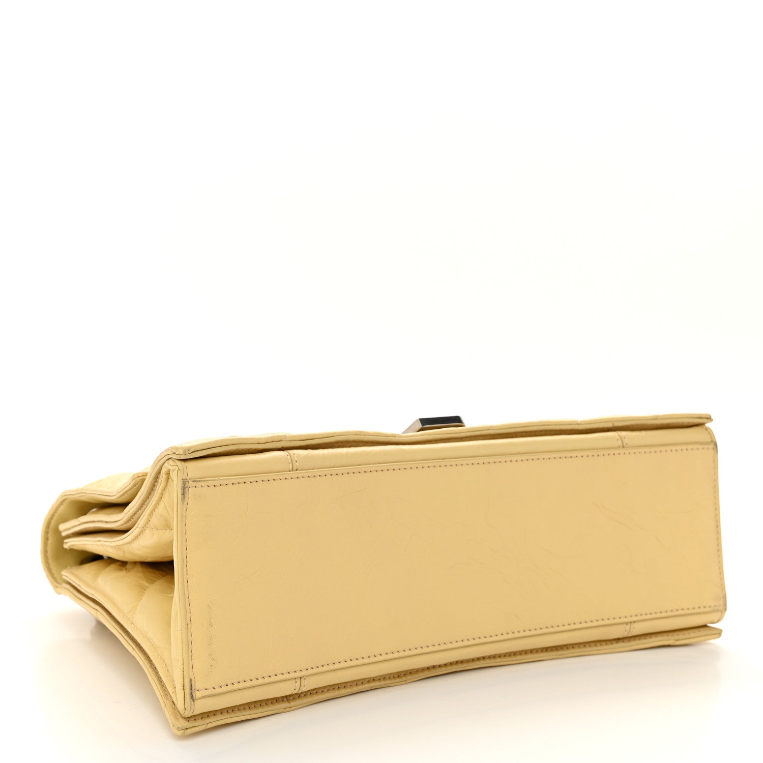 Balenciaga Crushed Calfskin Quilted Medium Crush Chain Bag Butter Yellow 4 of 10