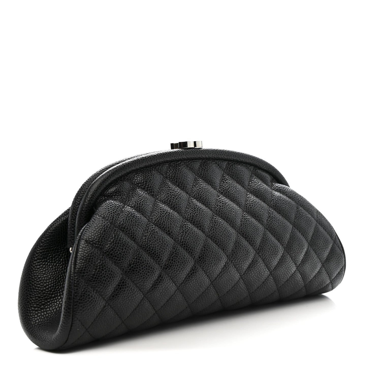 Caviar Quilted Timeless Clutch Black
