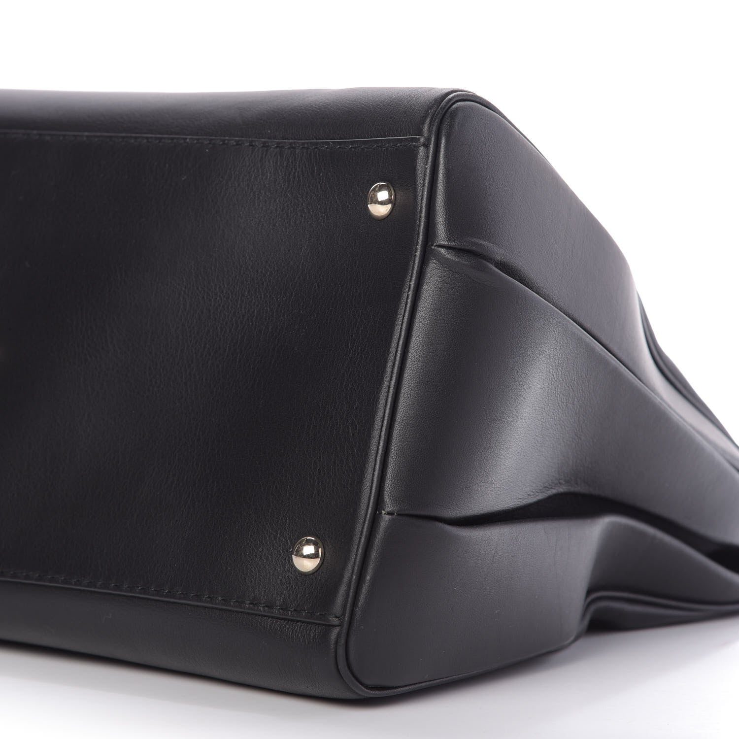 Gucci Calfskin Bold Bamboo Medium Top Handle Bag Black 7 of 9