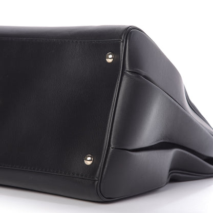 Gucci Calfskin Bold Bamboo Medium Top Handle Bag Black 7 of 9