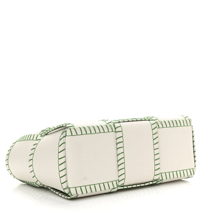 Bottega Veneta Nappa Maxi Intrecciato Overlock Stitched Small Arco Tote White Parakeet 5 of 12