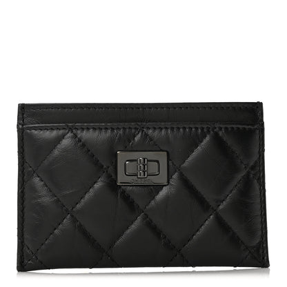 Chanel Aged Calfskin Quilted Reissue Card Holder So Black 1 of 9