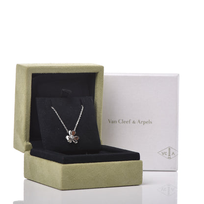 Van Cleef & Arpels 18K White Gold Diamond Mini Frivole Pendant Necklace 7 of 8