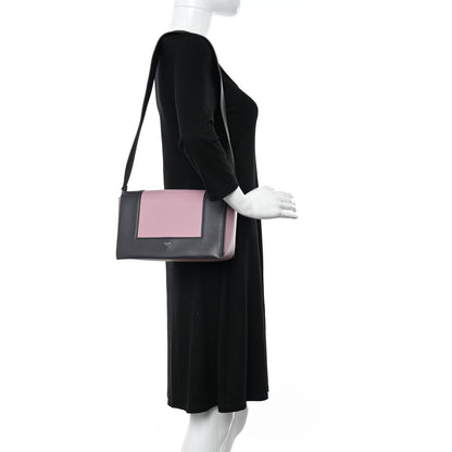 Celine Shiny Smooth Calfskin Medium Frame Shoulder Bag Liquorice Antique Rose 2 of 9