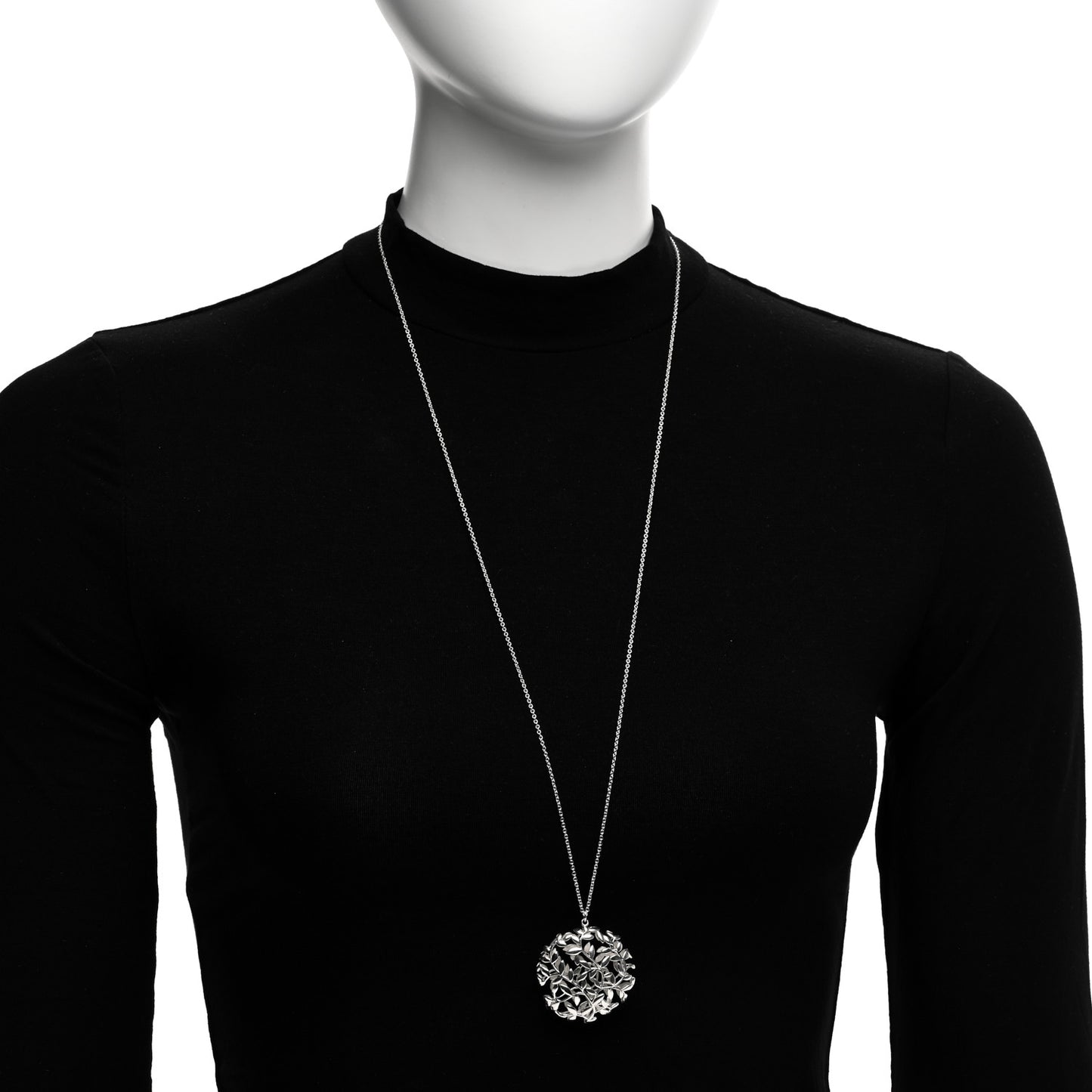 Sterling Silver Paloma Picasso Olive Leaf Medallion Pendant Necklace
