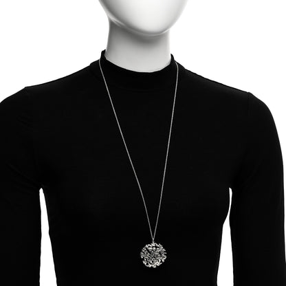 Tiffany Sterling Silver Paloma Picasso Olive Leaf Medallion Pendant Necklace 2 of 4