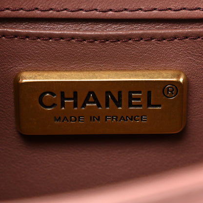 Chanel Snakeskin Calfskin Medium Chain Around Top Handle Boy Flap Mauve 6 of 11