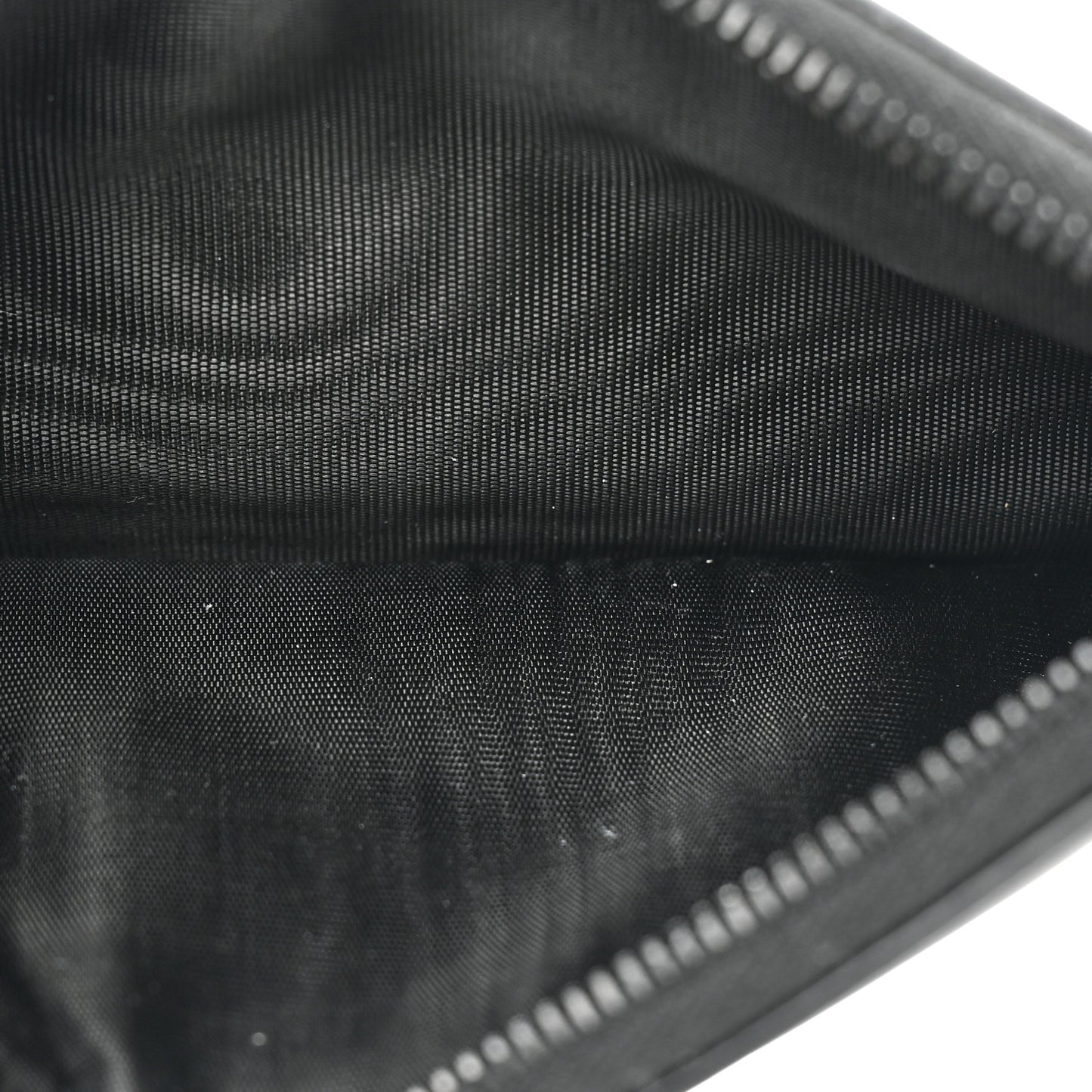 Ultra Matte Calfskin Saddle Chain Wallet Pouch Black