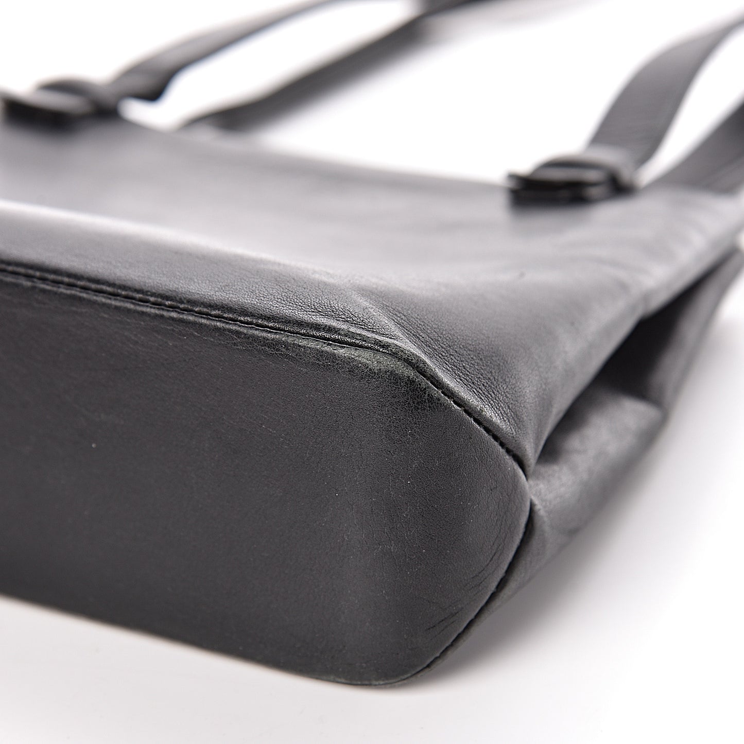 Calfskin Logo Shoulder Bag Black