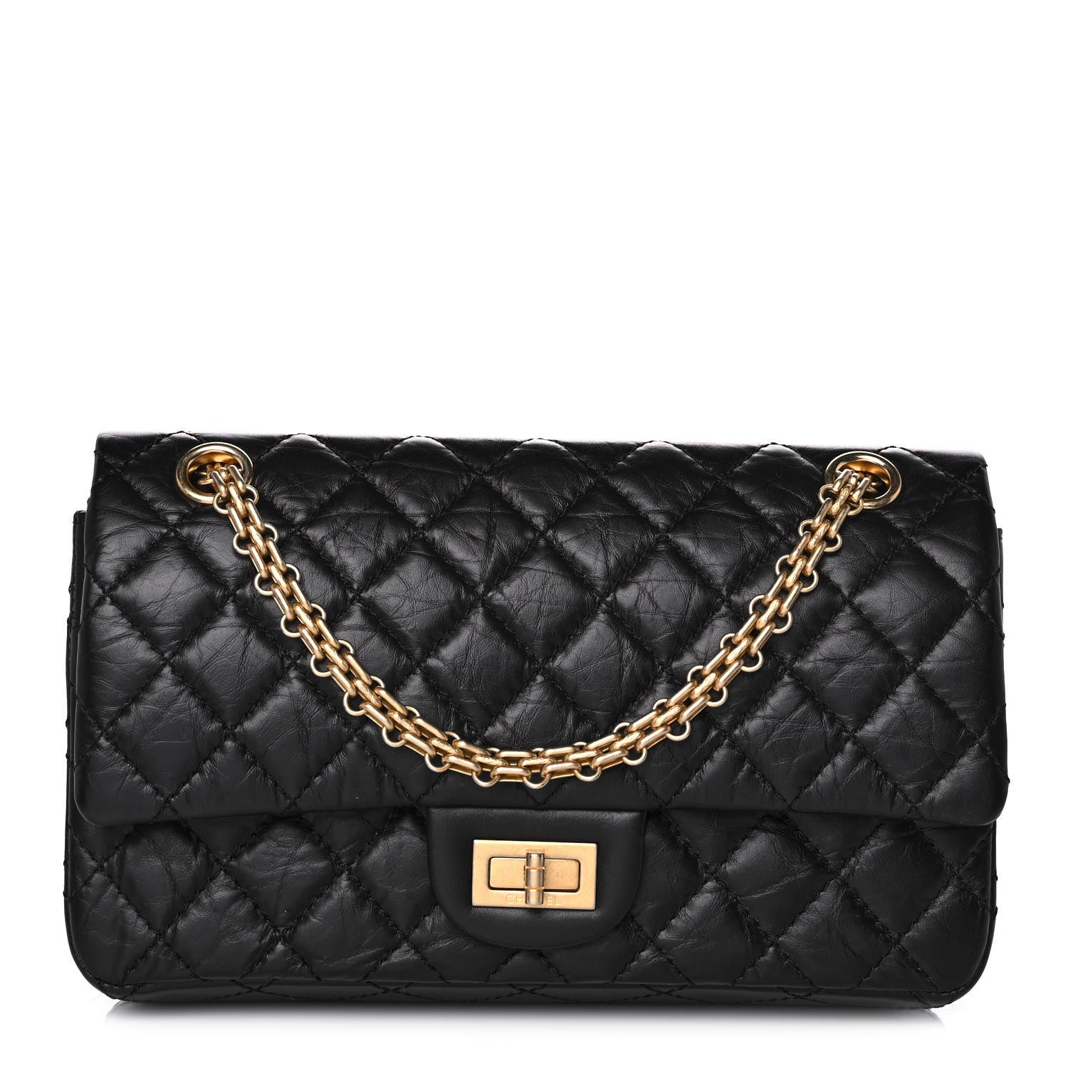Chanel Aged Calfskin Quilted 2.55 Reissue 225 Flap Black 1 of 10