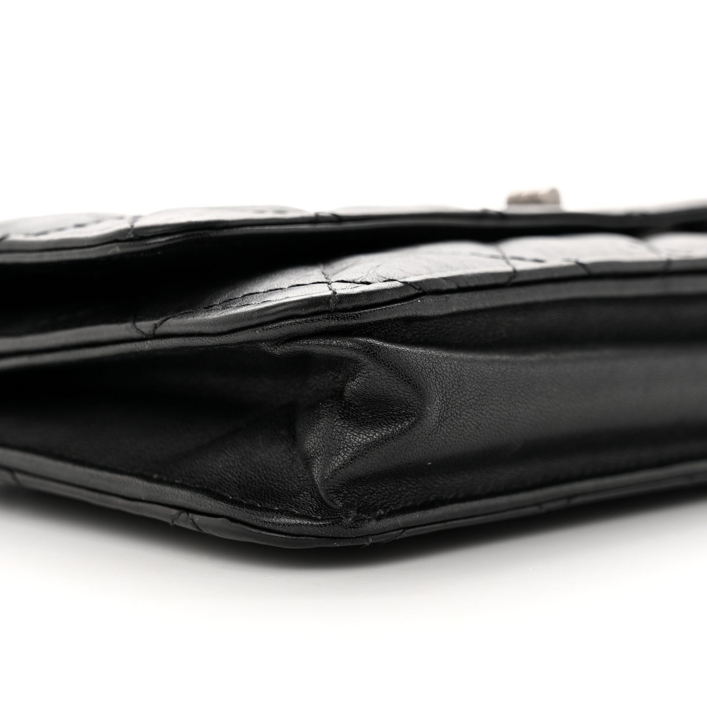 Aged Calfskin Reissue Wallet On Chain WOC Black