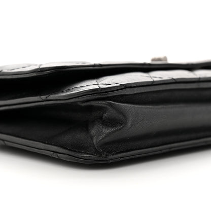 Chanel Aged Calfskin Reissue Wallet On Chain WOC Black 10 of 17
