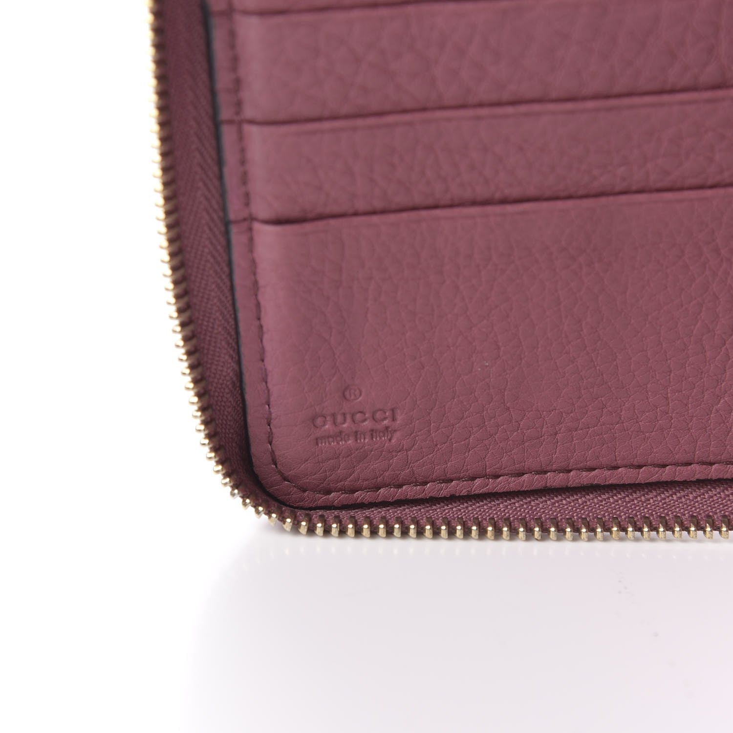 Gucci Pebbled Calfskin Soho Zip Around Wallet Peonia Flower 8 of 11
