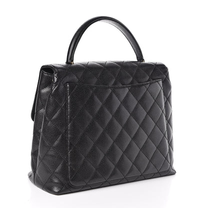 Chanel Caviar Quilted Jumbo Kelly Flap Black 3 of 11