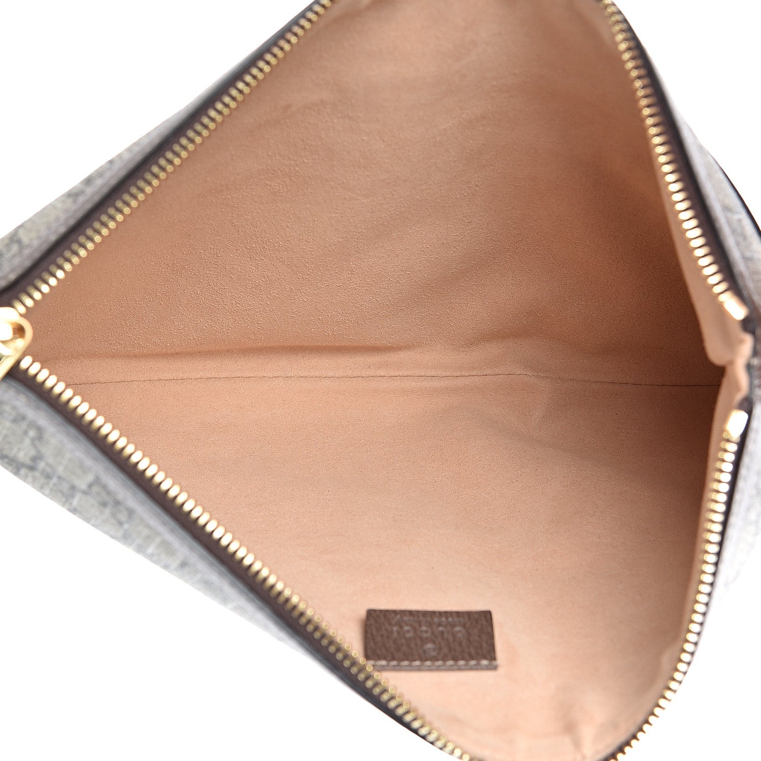 Gucci GG Supreme Monogram Large Ophidia Pouch Clutch Brown 4 of 9