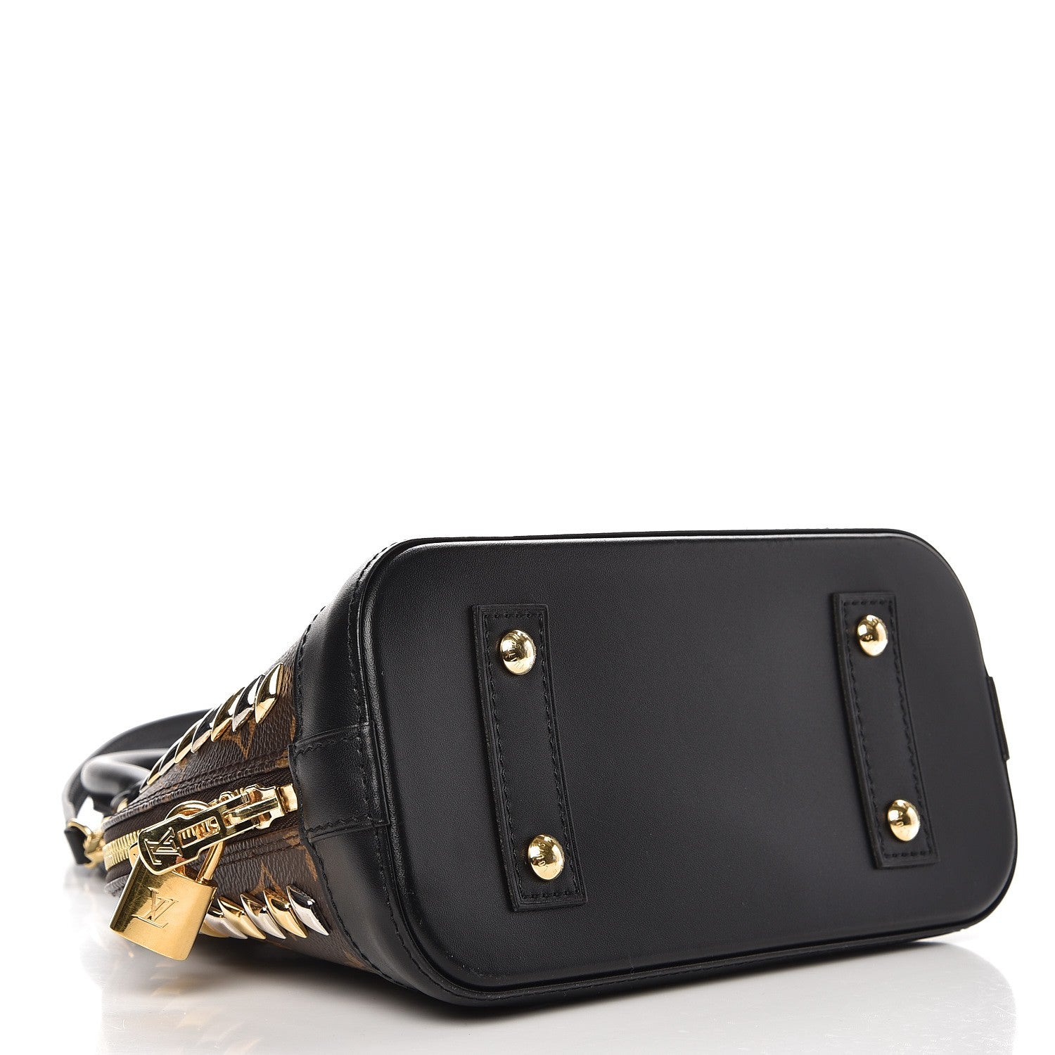 Louis Vuitton Monogram Macassar Studded Alma BB 4 of 6