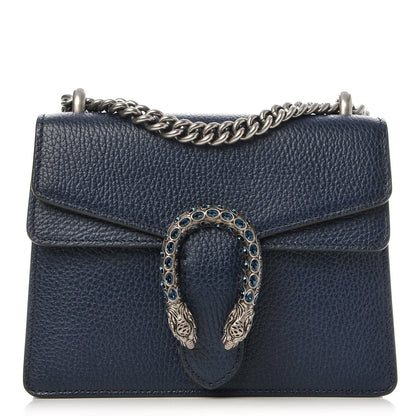 Gucci Dollar Calfskin Crystal Mini Dionysus Shoulder Bag Blue Agata Montana Sapphire 1 of 8