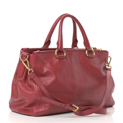 Prada City Calf Large Galleria Double Zip Tote Lacca 3 of 17