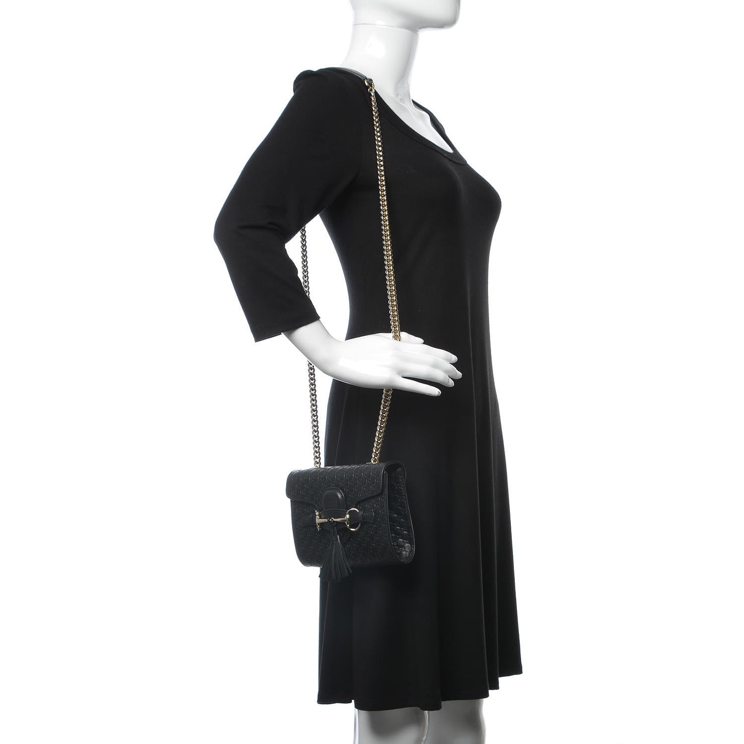 Microguccissima Mini Emily Shoulder Bag Black
