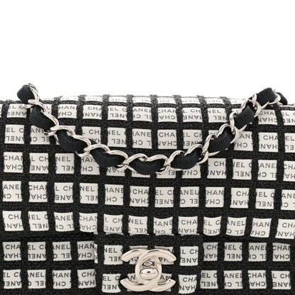 Chanel Ribbon Tweed Mini Rectangular Flap Black Ivory 8 of 11