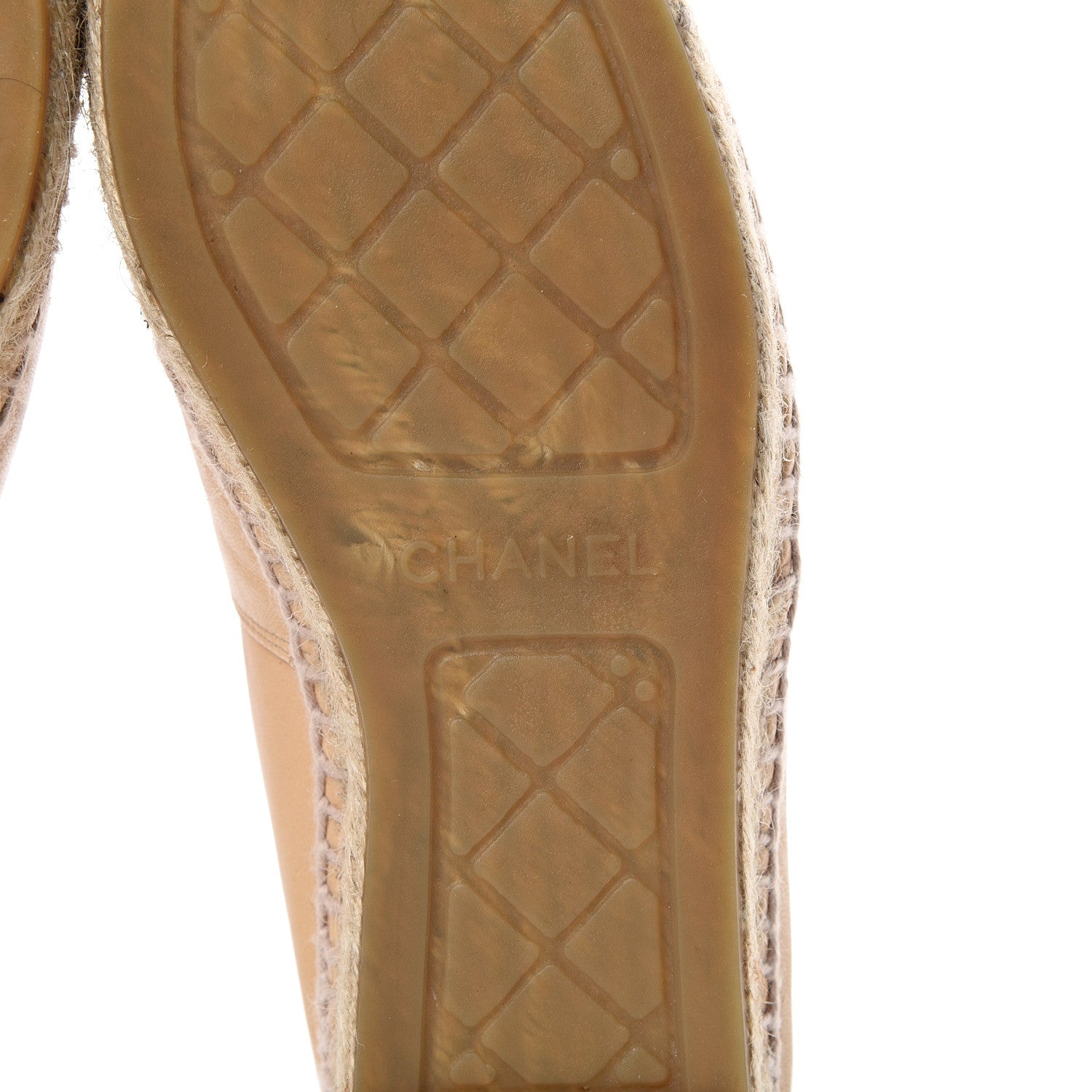Chanel Lambskin CC Espadrilles 38 Beige Black 9 of 17