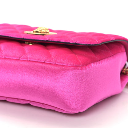 Versace Velvet Quilted Medusa Chain Crossbody Pink 8 of 8