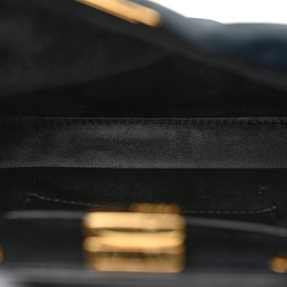 Fendi Velvet Vitello Seta Lace Up Mini Peekaboo Iconic Satchel Blue 5 of 11