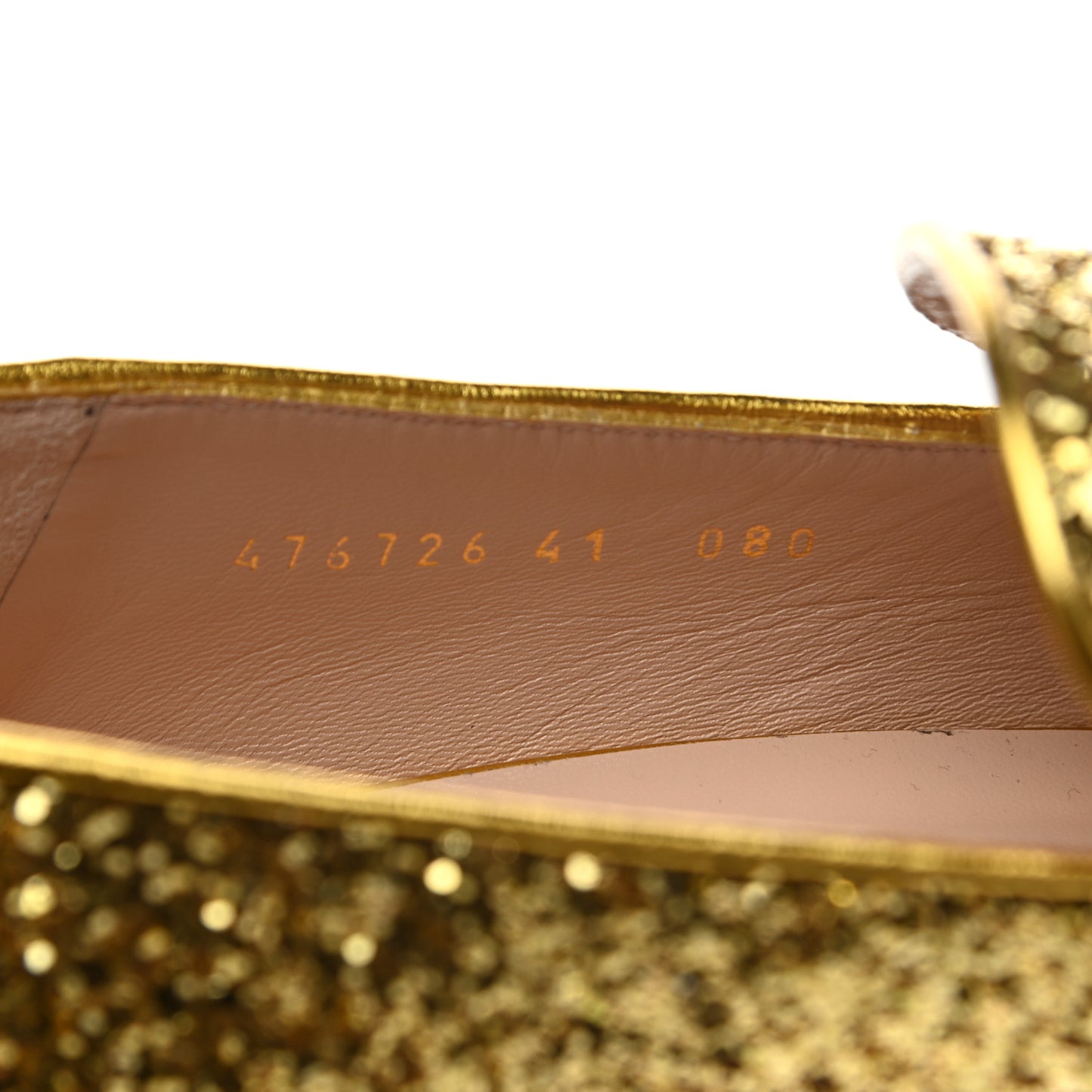 Glitter Web Peyton Loafers 41 Gold