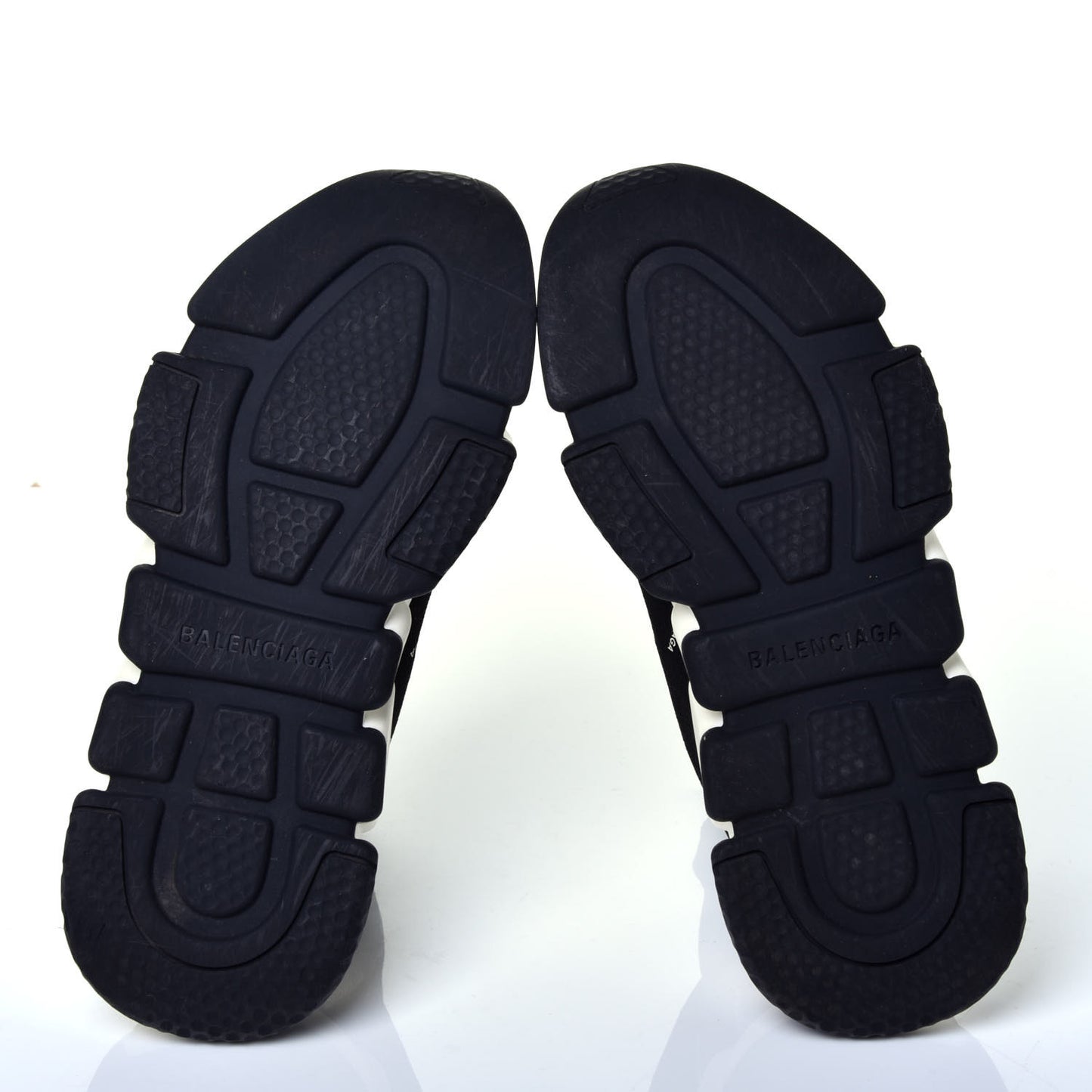 Neoprene Knit Allover Logo Bi-Color Sole Womens Speed Sneakers 36 Black White