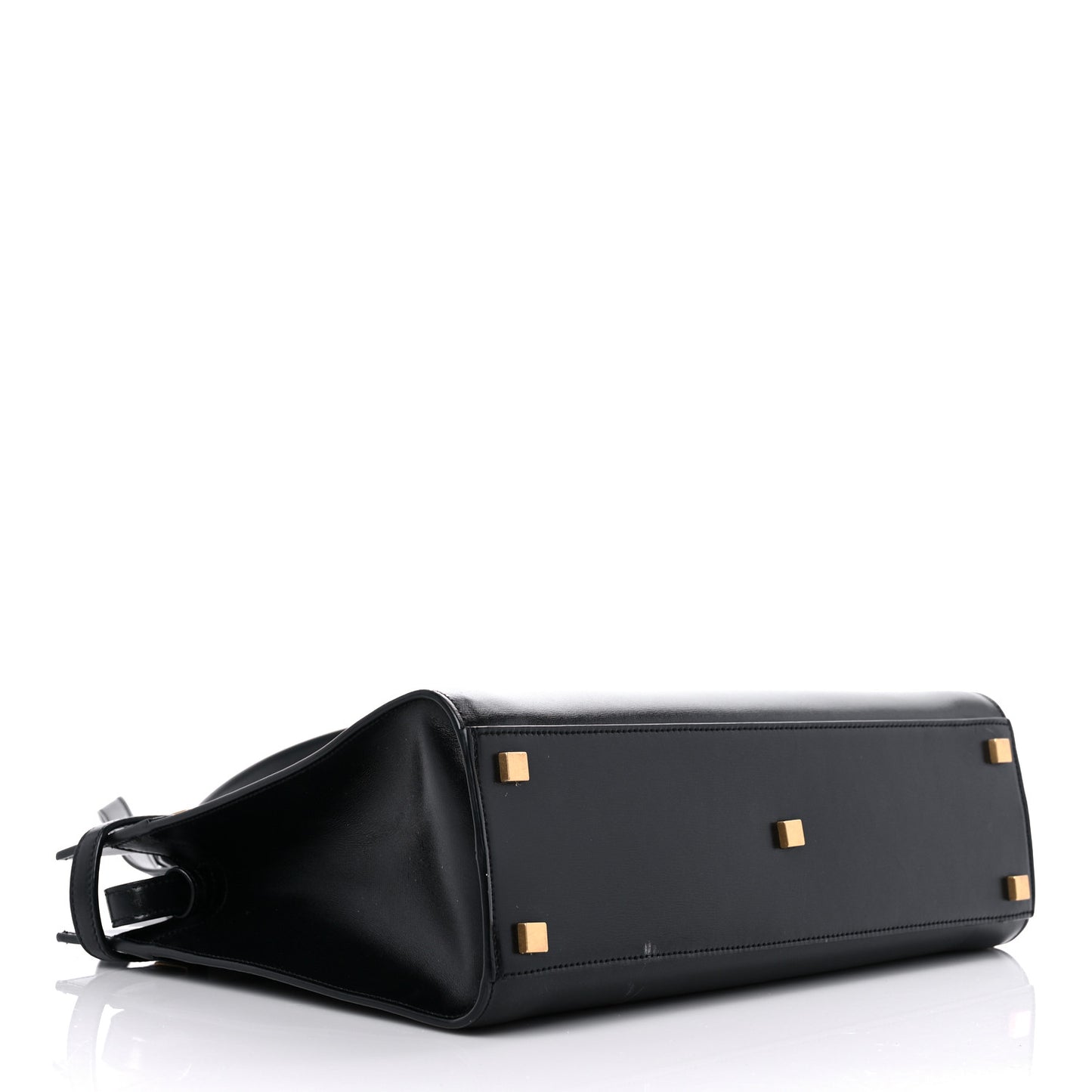 Calfskin Small Manhattan Shopper Tote Black