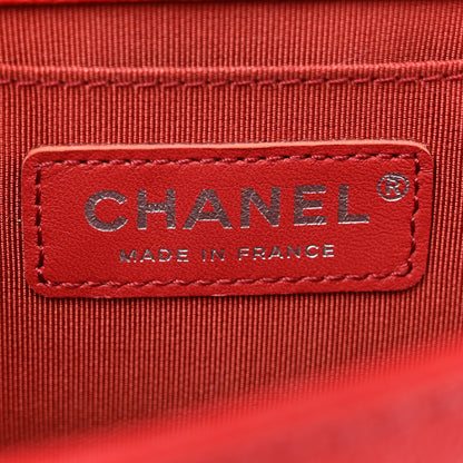 Chanel Calfskin Quilted Medium Top Handle Boy Flap Red 6 of 12