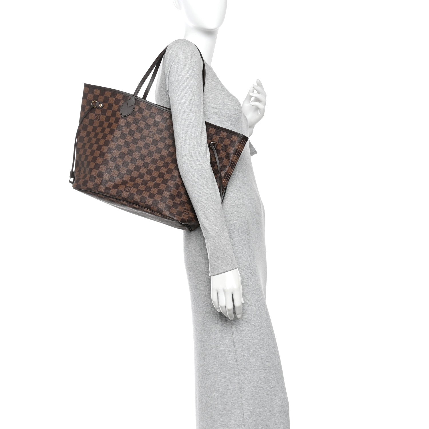 Louis Vuitton Damier Ebene Neo Neverfull MM Rose Ballerine 2 of 9