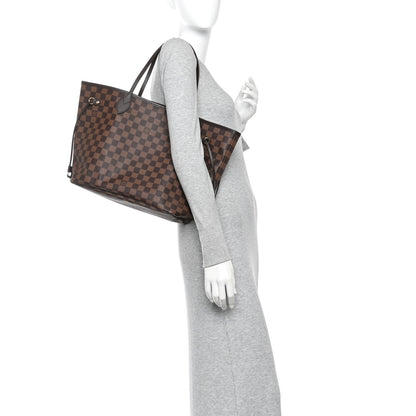 Louis Vuitton Damier Ebene Neo Neverfull MM Rose Ballerine 2 of 9