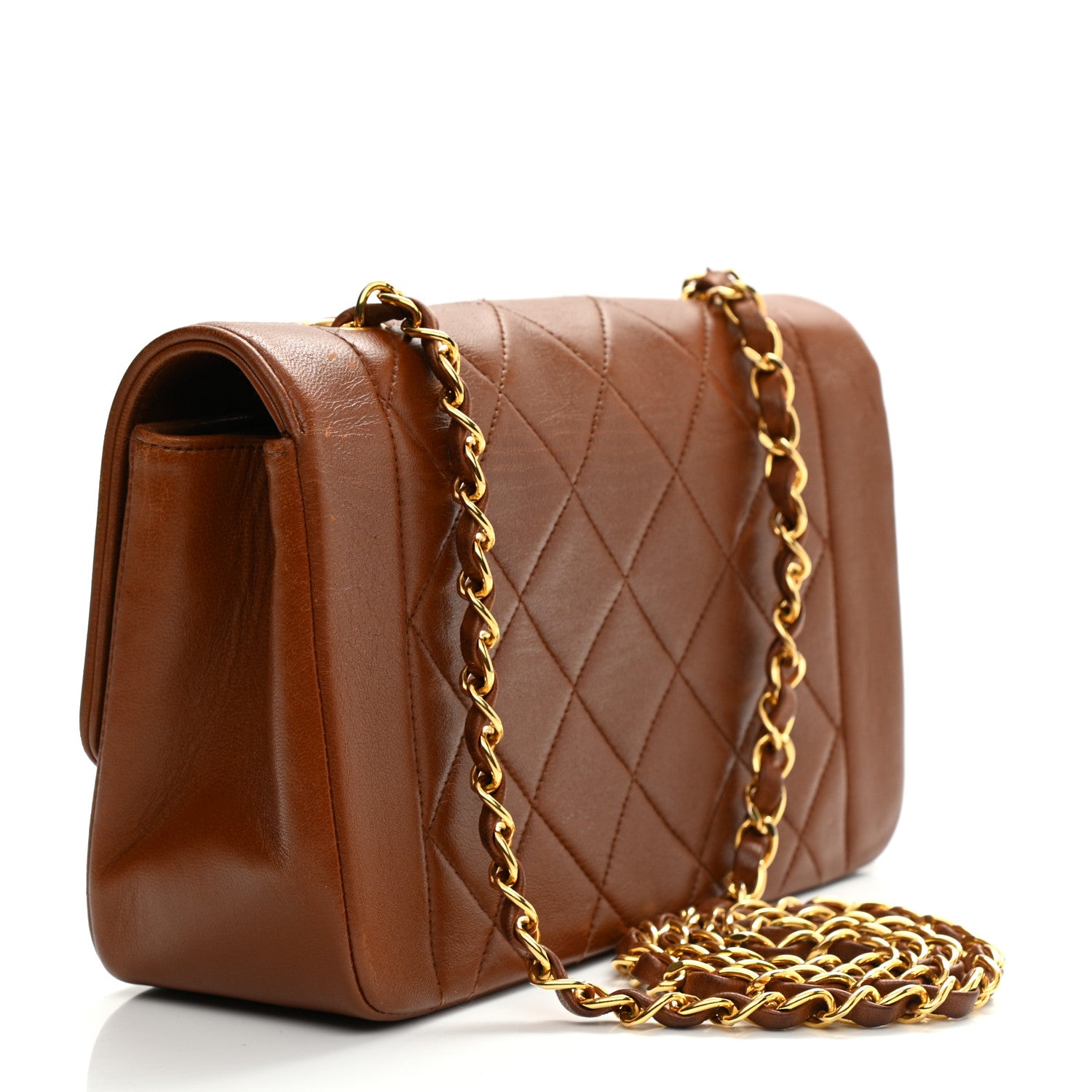 Chanel Lambskin Quilted Small Single Flap Brown 2 of 13