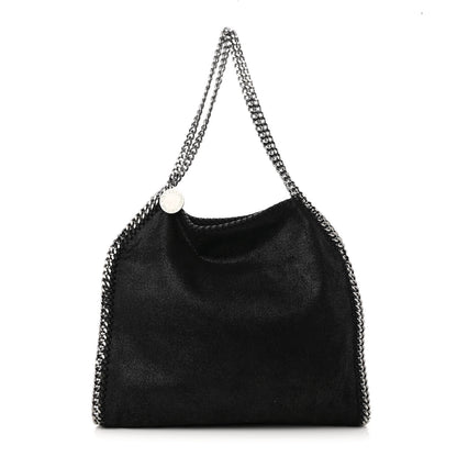 Stella McCartney Shaggy Deer Small Falabella Fold Over Tote Black 1 of 9