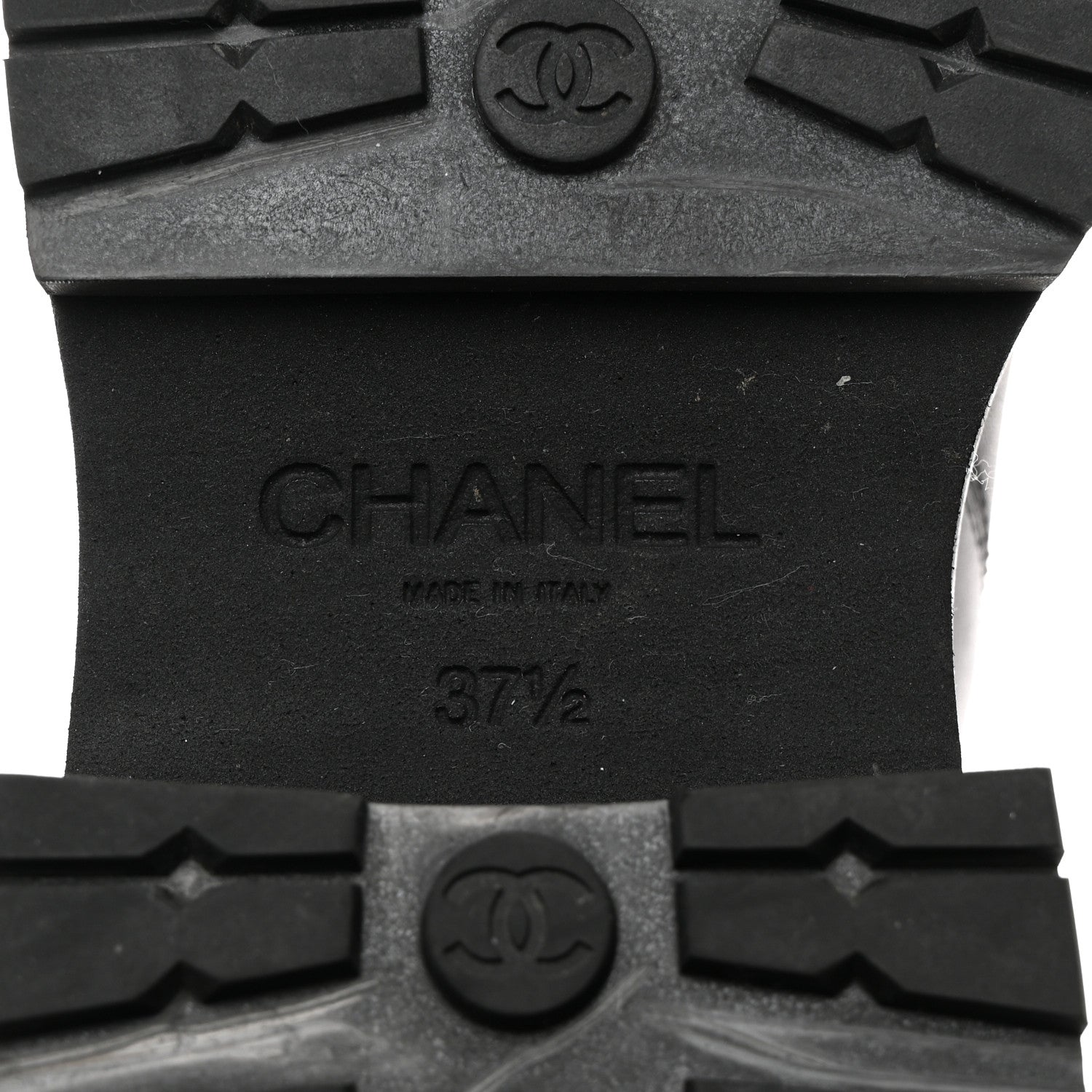 Chanel Crumpled Patent Cap Toe Ankle Boots 37.5 Black 8 of 9