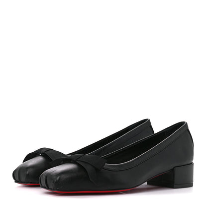 Christian Louboutin Nappa Mamaflirt 30mm Bow Pumps 37 Black 3 of 8