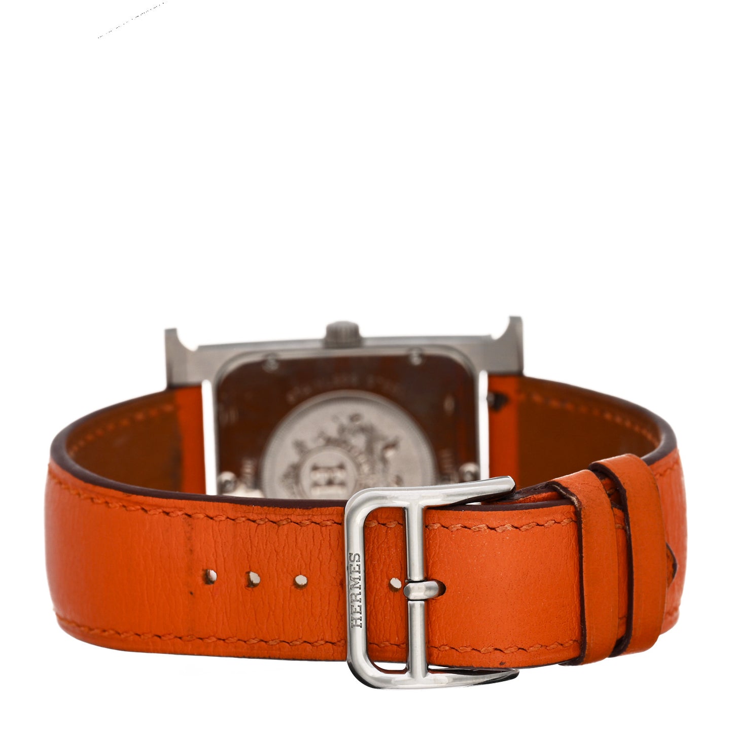 Stainless Steel Swift 30.5mm Heure H Hour Quartz Watch Orange