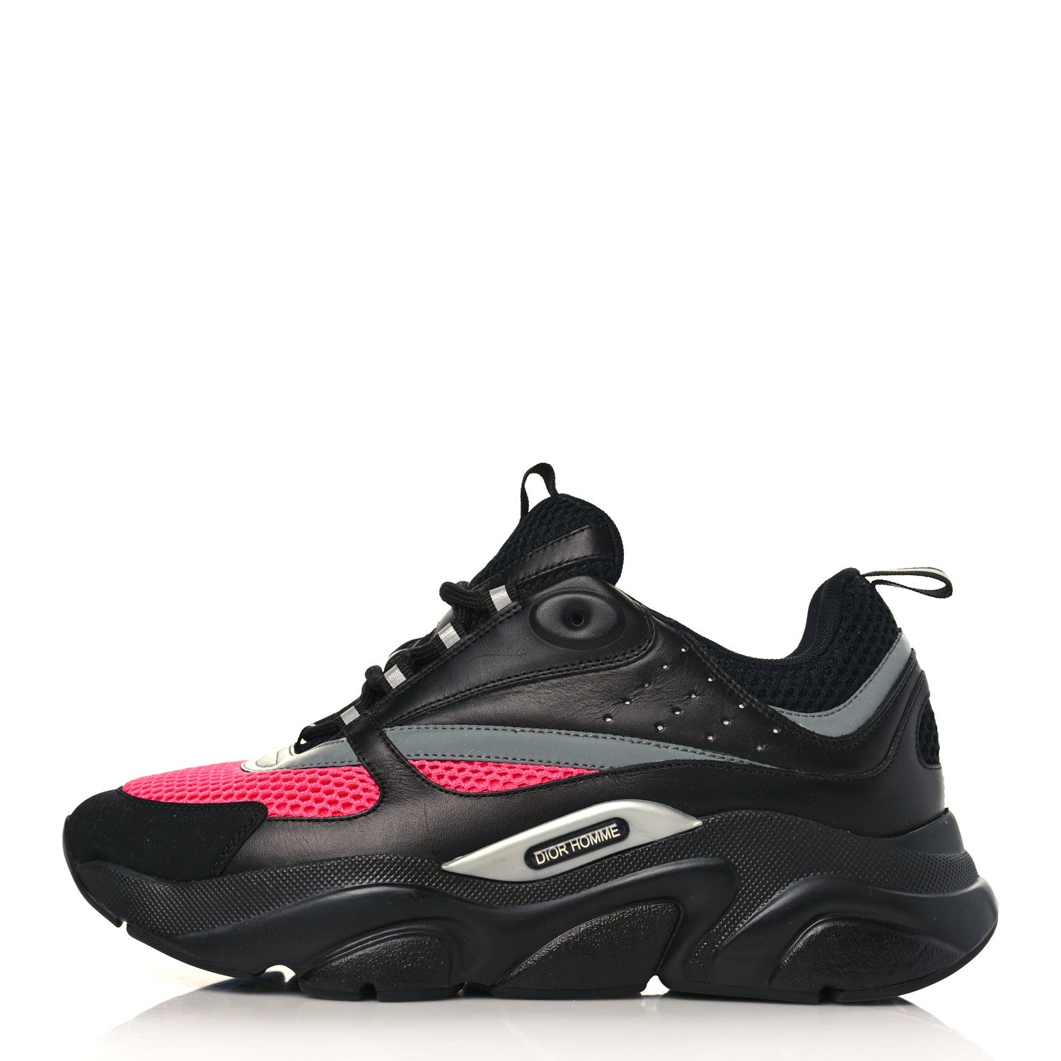 Christian Dior Technical Mesh Calfskin Womens B22 Sneakers 40 Black Pink 1 of 8