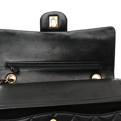 Chanel Lambskin Quilted Medium Double Flap Black 17 of 20