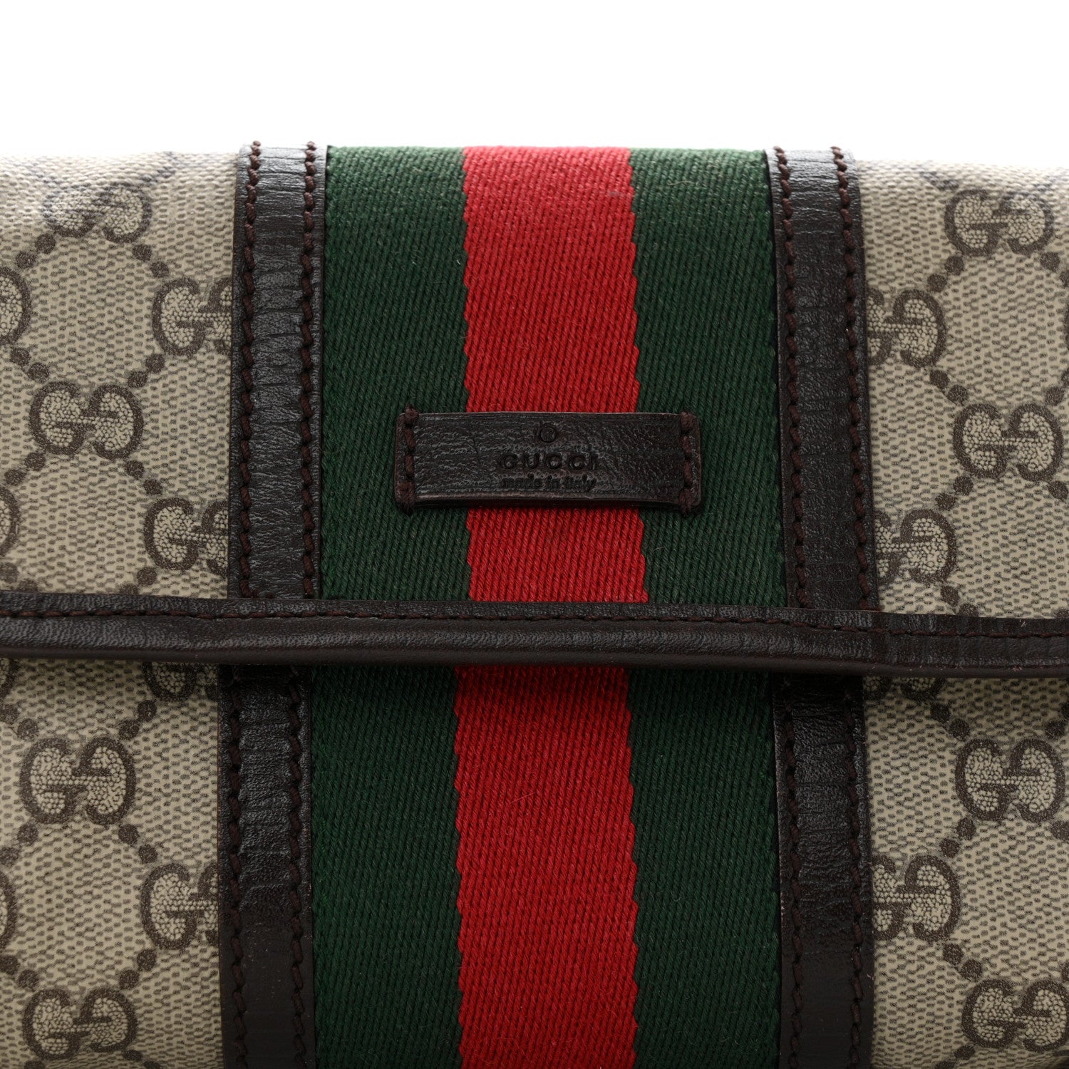 Gucci GG Monogram Plus Web Belt Bag Dark Brown 8 of 10