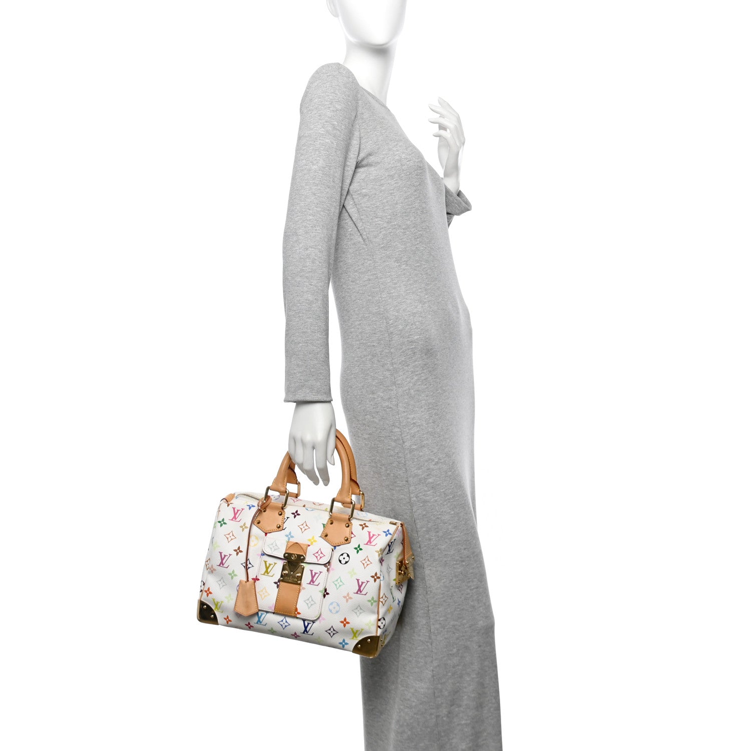 Louis Vuitton Monogram Multicolor Speedy 30 White 2 of 9
