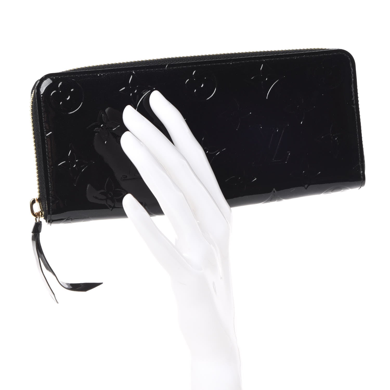 Louis Vuitton Vernis Clemence Wallet Black 2 of 8