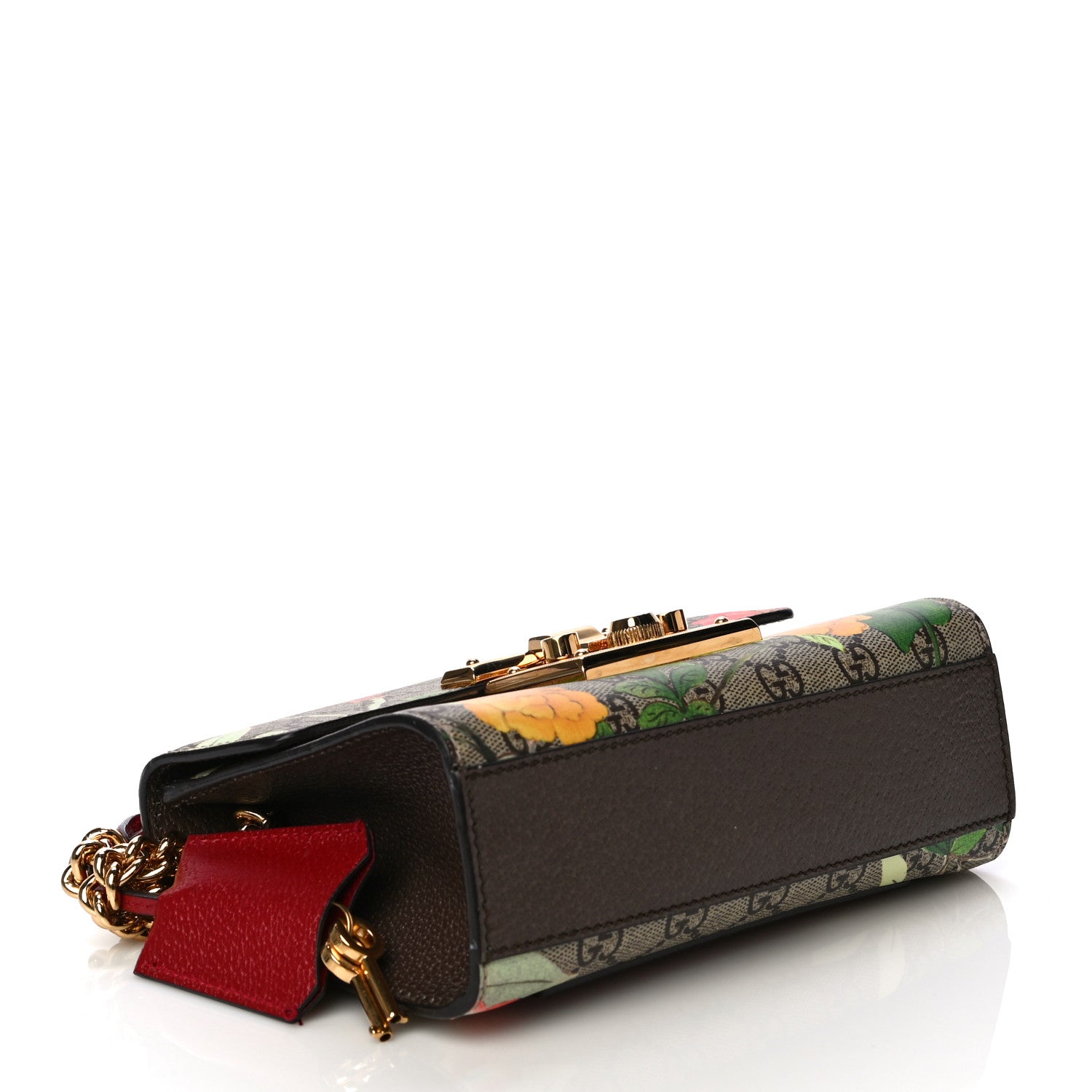 Gucci GG Supreme Monogram Tian Small Padlock Shoulder Bag Beige Multicolor New Acero 4 of 8