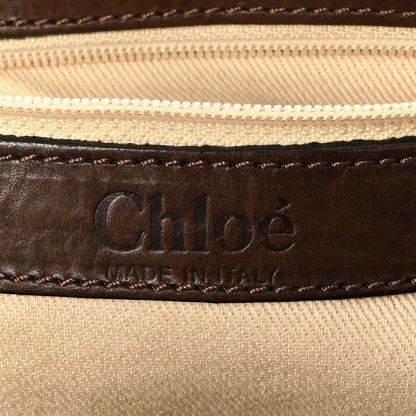 Chloe Snakeskin Silverado Shoulder Bag Dark Brown 10 of 17